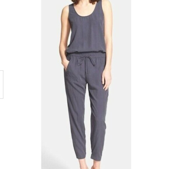 Vince Sleeveless Jumpsuit - Blue- Size 12 - Picture 1 of 15